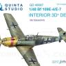 3D Декаль интерьера кабины Bf 109E-4/E-7 для модели Eduard QD48087