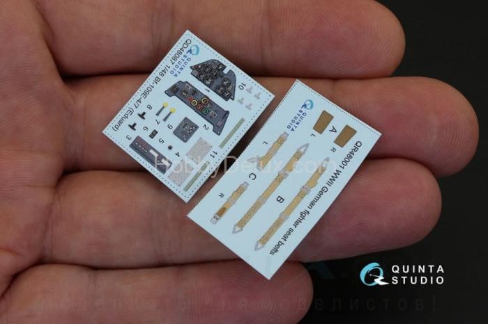 3D Декаль интерьера кабины Bf 109E-4/E-7 для модели Eduard QD48087