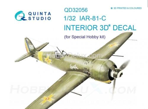 3D Декаль интерьера кабины IAR - 81C для модели Special Hobby
