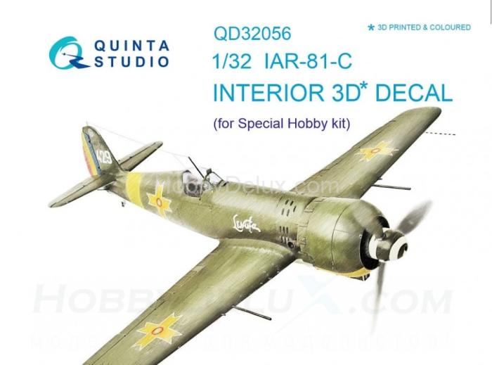 3D Декаль интерьера кабины IAR - 81C для модели Special Hobby QD32056