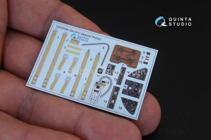 3D Декаль интерьера кабины IAR - 81C для модели Special Hobby QD32056