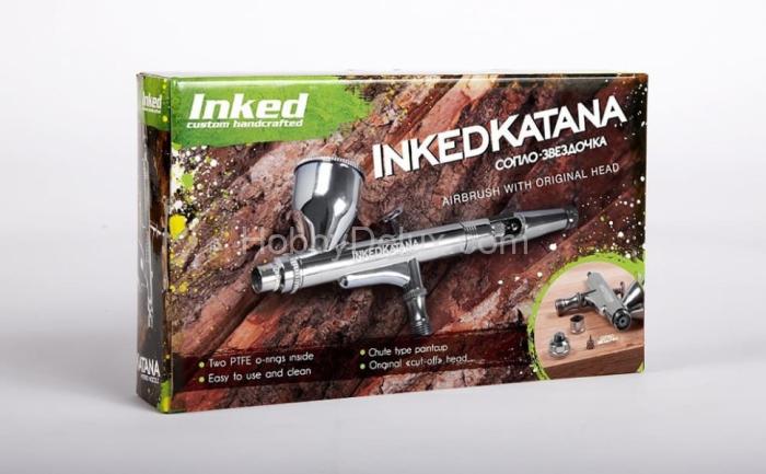 Аэрограф INKEDKATANA (игла/сопло 0.2, тефлон, сопло-звёздочка) Katana0.2