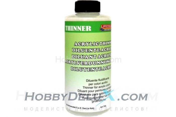 Разбавитель для акриловых красок Life Color, 250 ml. THINNER 250ML