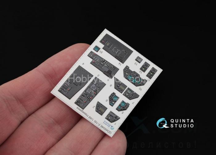 3D Декаль интерьера кабины F-16I Hasegawa QD48046