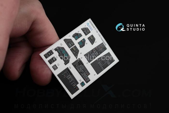 3D Декаль интерьера кабины F-16I Hasegawa QD48046