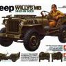 Американский 1/4-тонный джип 4х4 Willys MB с фигурой водителя 35219