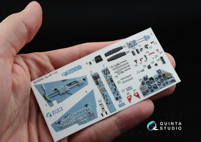 3D Декаль интерьера кабины Су-25 QD32001