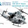 3D Декаль интерьера кабины UH-1Y Venom для модели Kitty Hawk QD48091