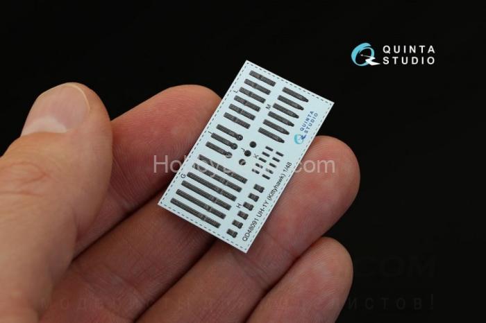 3D Декаль интерьера кабины UH-1Y Venom для модели Kitty Hawk QD48091