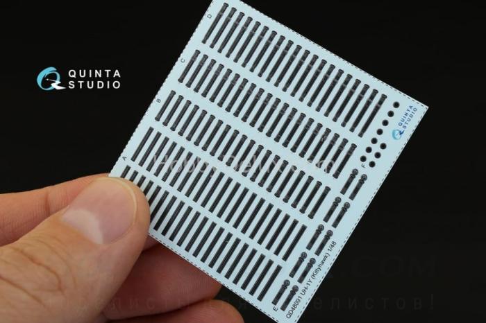 3D Декаль интерьера кабины UH-1Y Venom для модели Kitty Hawk QD48091