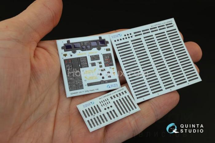 3D Декаль интерьера кабины UH-1Y Venom для модели Kitty Hawk QD48091