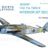 3D Декаль интерьера кабины FW 190D-9 для модели Hasegawa QD32061