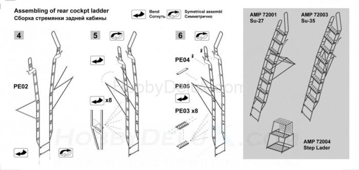 Стремянка самолета Су-27УБ, Су-30 AMP72002