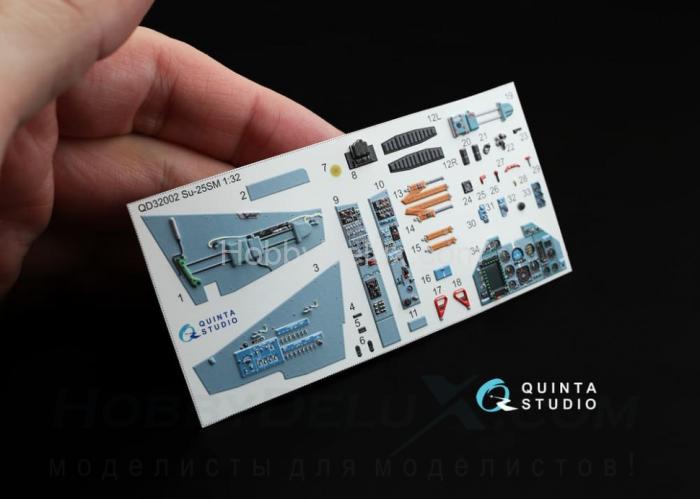 3D Декаль интерьера кабины Су-25СМ QD32002