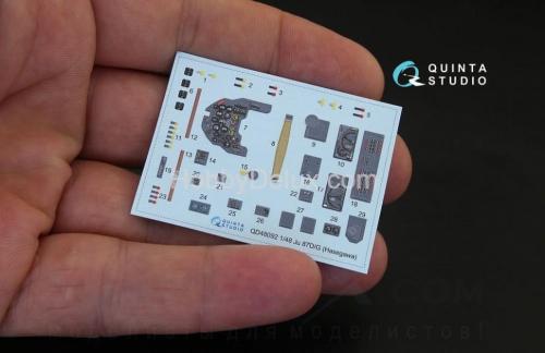 3D Декаль интерьера кабины Ju 87D/G для модели Hasegawa