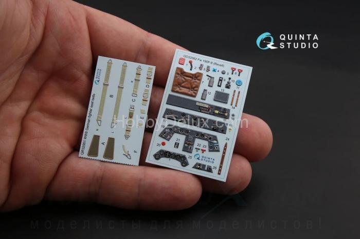 3D Декаль интерьера кабины Fw 190F-8 для модели Revell QD32062