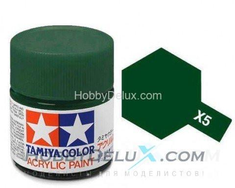 Краска акриловая Tamiya - X-5 Green (Зеленая)