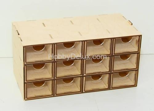 Касcетный модуль-органайзер на 12 маленьких ящичков.