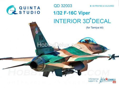 3D Декаль интерьера кабины F-16C