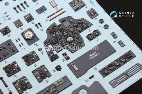 3D Декаль интерьера кабины Bf 110C/D для модели Dragon