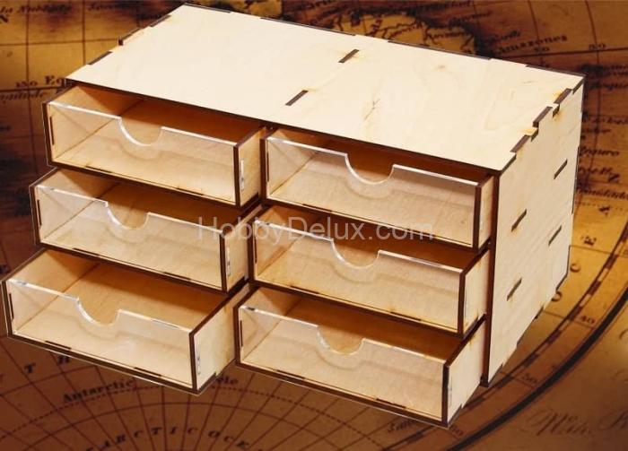 Касcетный модуль-органайзер на 6 низких ящичков. MWP-0010-07