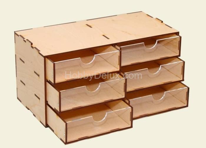 Касcетный модуль-органайзер на 6 низких ящичков. MWP-0010-07