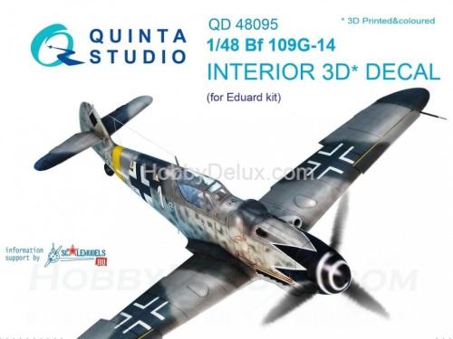 3D Декаль интерьера кабины Bf 109G-14 для модели Eduard