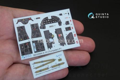 3D Декаль интерьера кабины A-1H Skyraider для модели Трубач