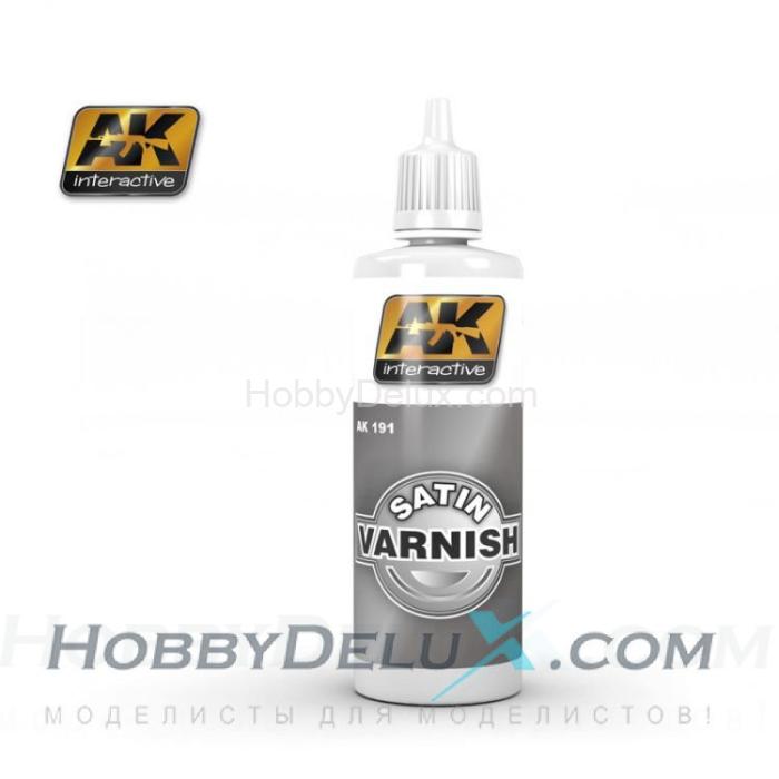 SATIN VARNISH 60 ml. - Полуматовый  лак 60 мл. AK191