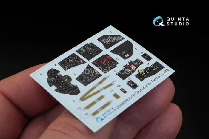 3D Декаль интерьера кабины A-1H для модели Tamiya QD48099