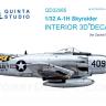 3D Декаль интерьера кабины A-1H Skyraider для модели ZM SWS QD32065