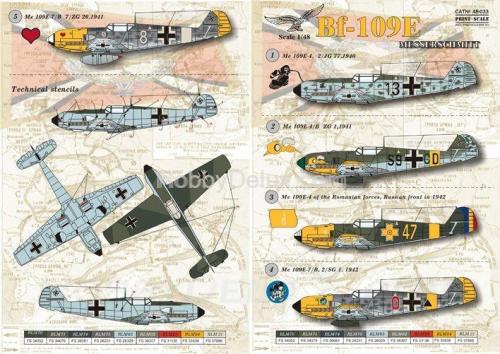 Декали Print Scale Messershmit Me-109 E Part 2 Wet decal