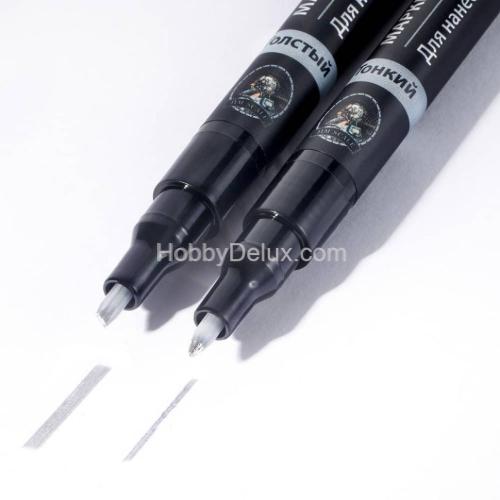 Маркер жидкий хром Jim Scale 1.0 мм (супер-тонкий)