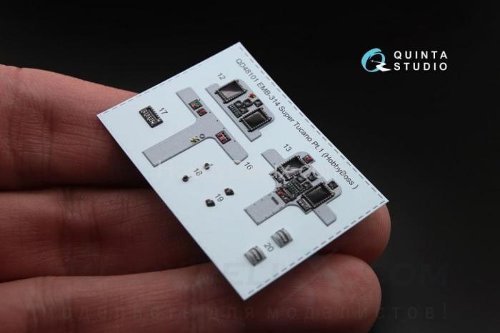 3D Декаль интерьера кабины EMB-314 Super Tucano для модели HobbyBoss QD48101