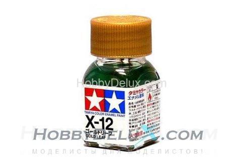 Краска эмалевая Tamiya - X-12 Gold Leaf