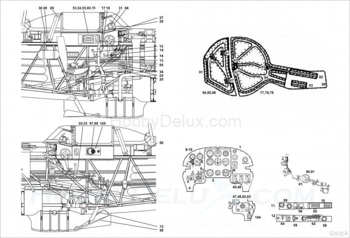 Набор для деталировки самолета Як-9ДД GON48139