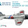 3D Декаль интерьера кабины A6M2 для модели Hasegawa QD48102