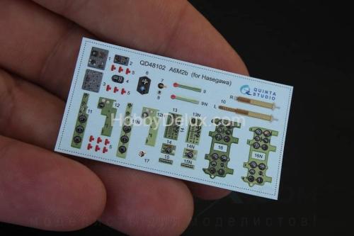 3D Декаль интерьера кабины A6M2 для модели Hasegawa