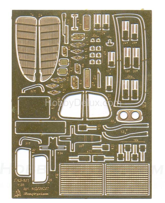Фототравление для ГАЗ-М1 (Базовый набор) МД035207