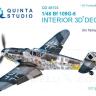 3D Декаль интерьера кабины Bf 109G-6 для модели Tamiya QD48103