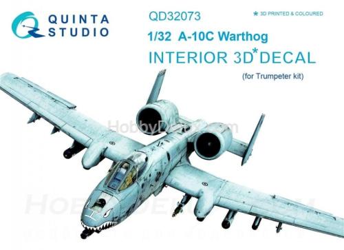 3D Декаль интерьера кабины A-10C для модели Трубач