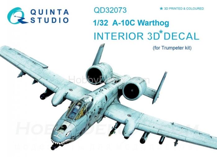 3D Декаль интерьера кабины A-10C для модели Трубач QD32073
