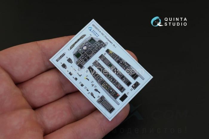 3D Декаль интерьера кабины A-10C для модели Трубач QD32073