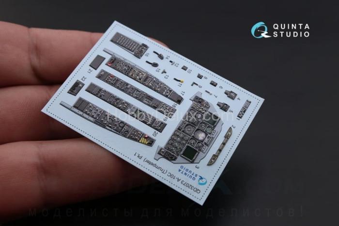 3D Декаль интерьера кабины A-10C для модели Трубач QD32073