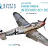 3D Декаль интерьера кабины Bf 109G-6 для модели Звезда QD48104