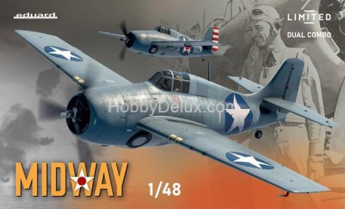 Eduard 11166 1/48 Истребитель F4F-3 и F4F-4 Wildcat, MIDWAY комбо (2 в 1)