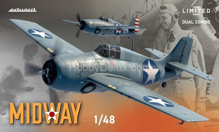 Eduard 11166 1/48 Истребитель F4F-3 и F4F-4 Wildcat, MIDWAY комбо (2 в 1) 11166