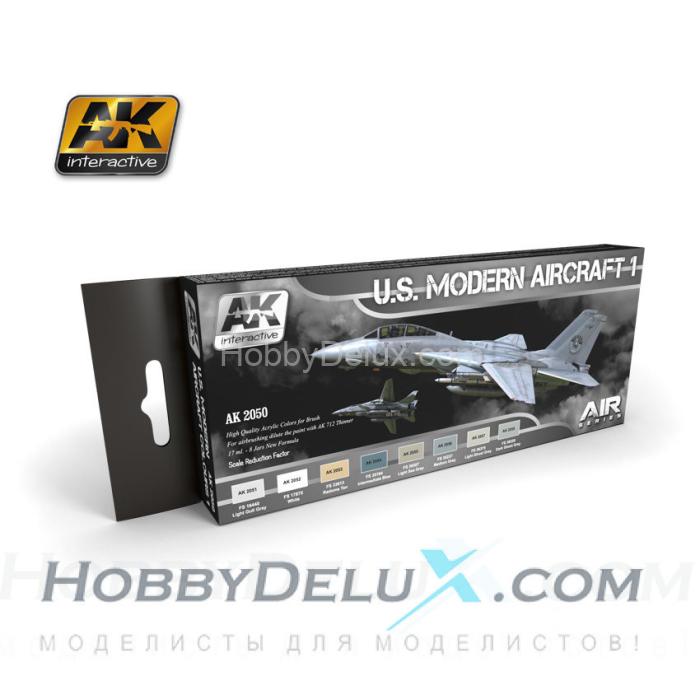 AK-2050 U.S. MODERN AIRCRAFT 1 (Набор 8 красок) AK-2050