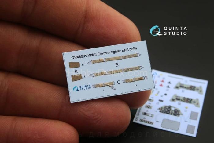 3D Декаль интерьера кабины Bf 109C/D для модели Modelsvit QD48105