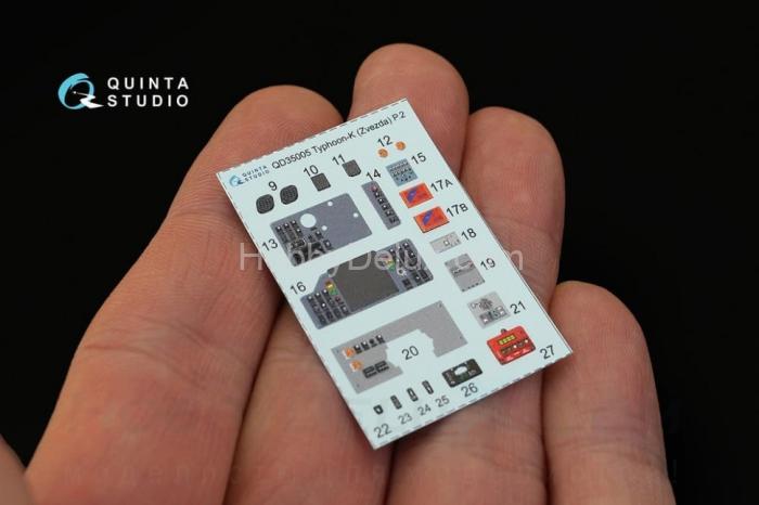 3D Декаль интерьера кабины для Тайфун-К для модели Звезда QD35005